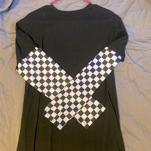 Large Shirt With Checkered Undershirt